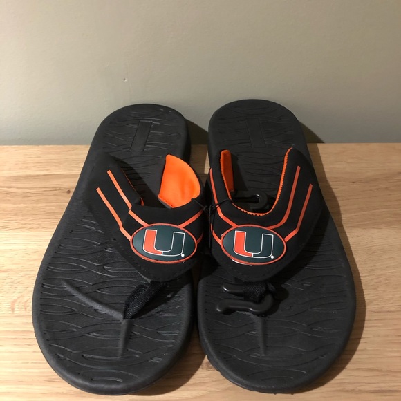 miami hurricanes men's slides